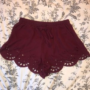 Brandy Melville maroon shorts